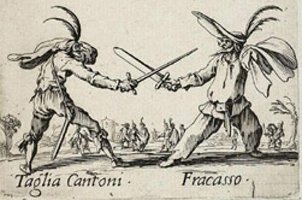 Jacques Callot contemporain de Desbordes : pantalone