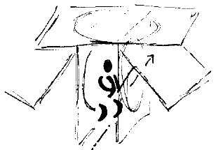 Bton de Joinville : pictogramme explicatif LES MOULINETS DIAGONAUX