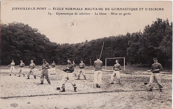 Bton de Joinville: Ecole normale militaire de gymnastique et d'escrime - N39. Gymnastique de slection - Le bton - Mise en garde