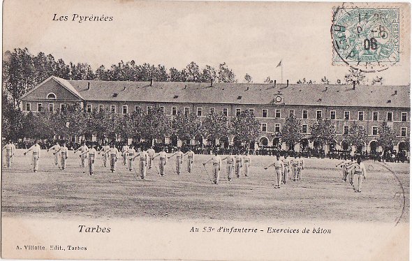 Exercice de bton de Joinville - Les Pyrnes Tarbes A 54mr d'infanterie